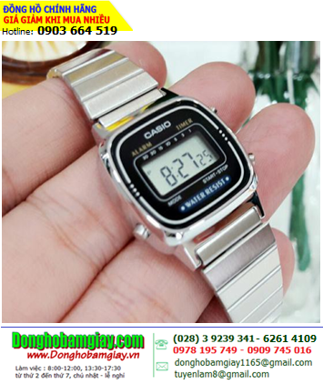 Casio LA670WA-1AVDF; Đồng hồ điện tử NỮ Casio LA670WA-1AVDF
